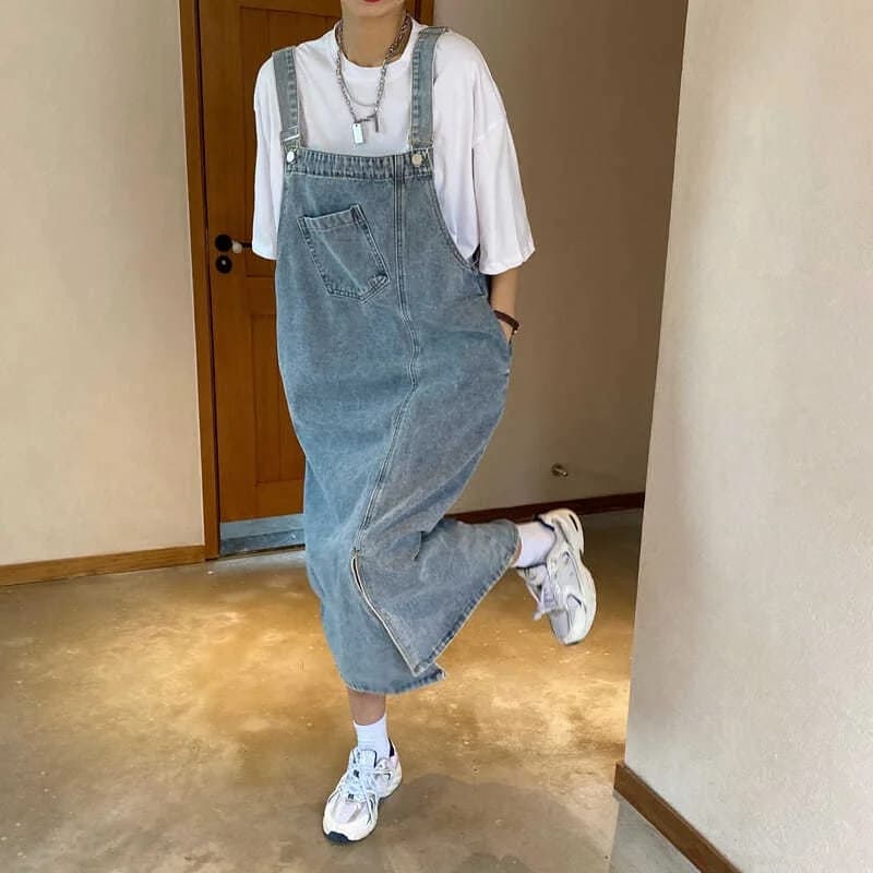 Abito generale in denim primavera estate Abiti jeans senza maniche da donna Moda femminile Solid Slip Abiti casual con cinturino per spaghetti allentati