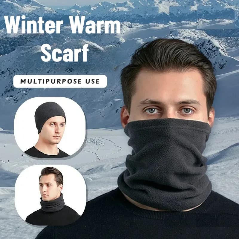 Winter Face Cover Neck Gaiter Warm Windproof Polar Fleece Ski Tube Outdoor Sport Cold-proof Thermal Cycling Snowboard Neck Scarf