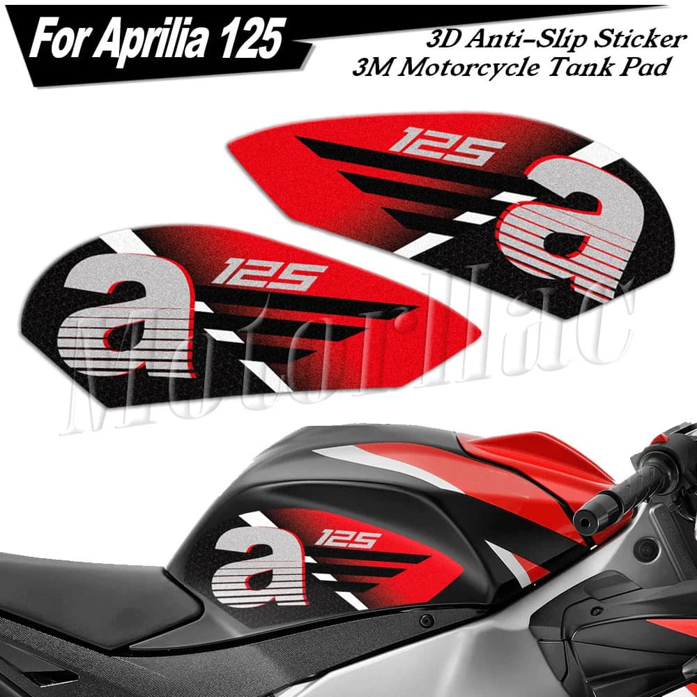 3M moto Tank Pad Sticker antiscivolo protezione ginocchio Grip Decal per Aprilia RS125 RS4 125 TUONO 125 2011-2024 2023