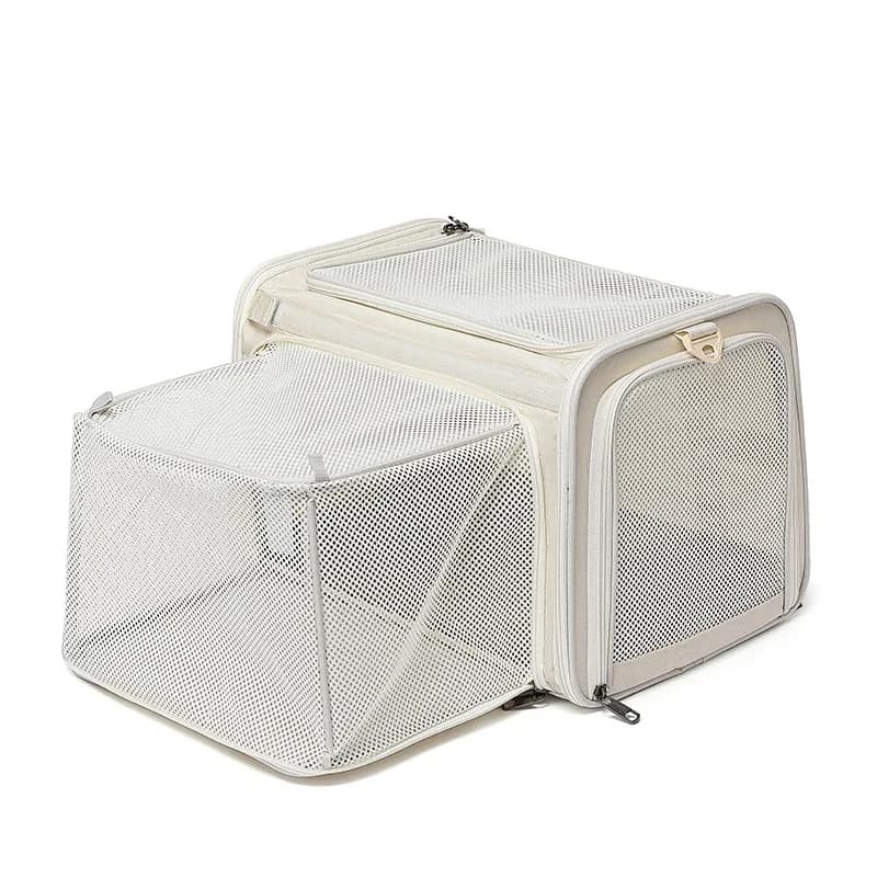 Breathable Expandable Foldable Large Capacity Portable Pet Carrier Bag for Outdoor Travel Cat Dog Car Trip Walking Camping