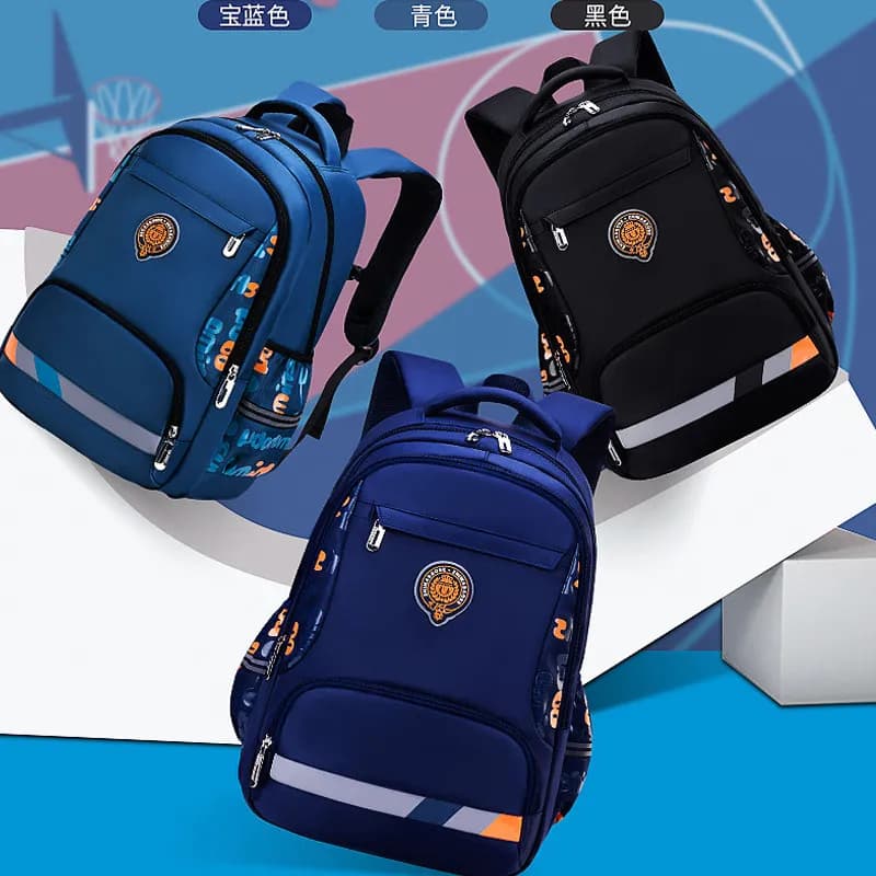 Budixiong School Backpack Large Capacity Color Block Water Resistant Durable For Teen Boys Daily School Outdoor Travel