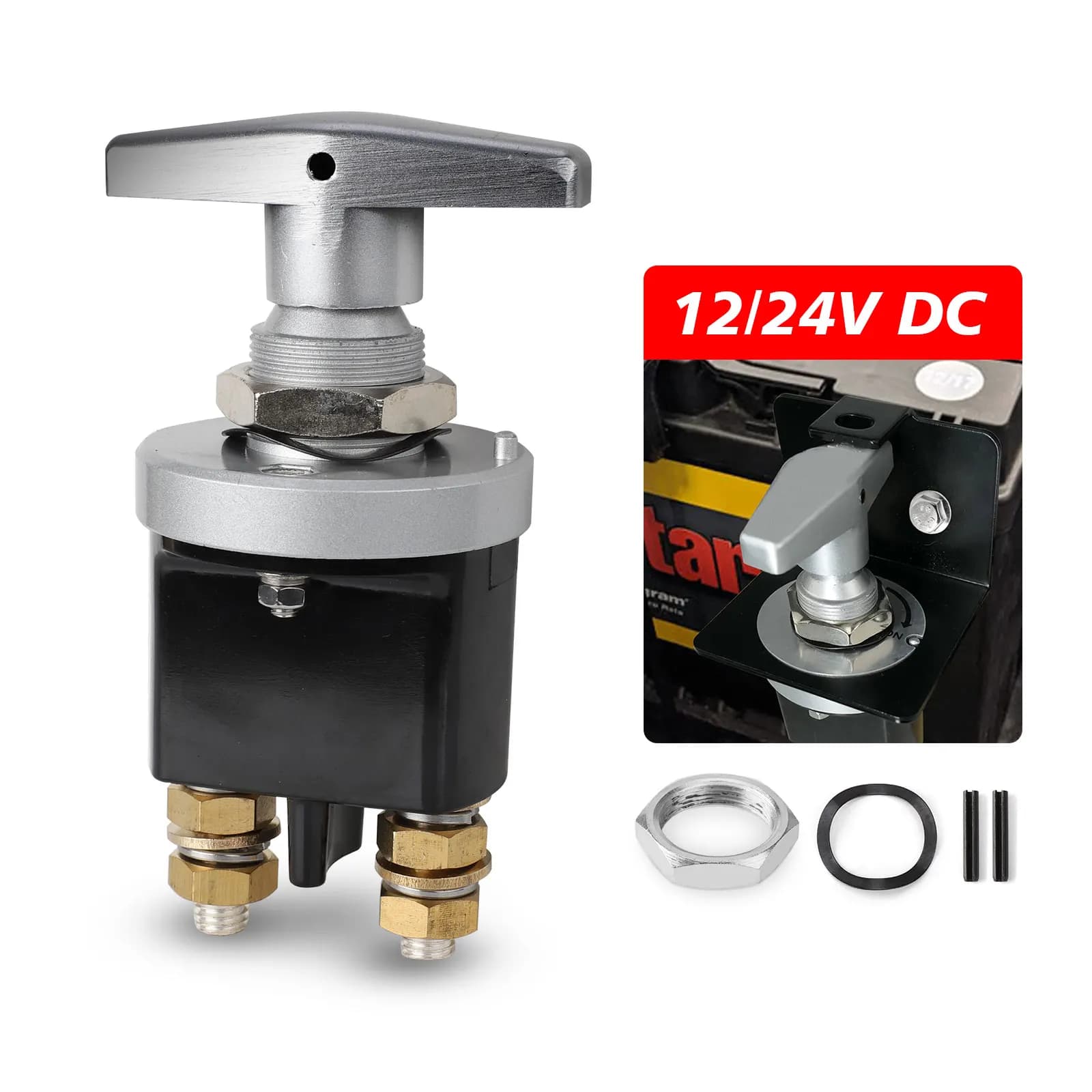 Isolatore 12-24V 1500 Amp Heavy Duty Battery Kill Switch con Rush Keep It Clean Muscle Car Boat RV Battery Isolator sezionatore
