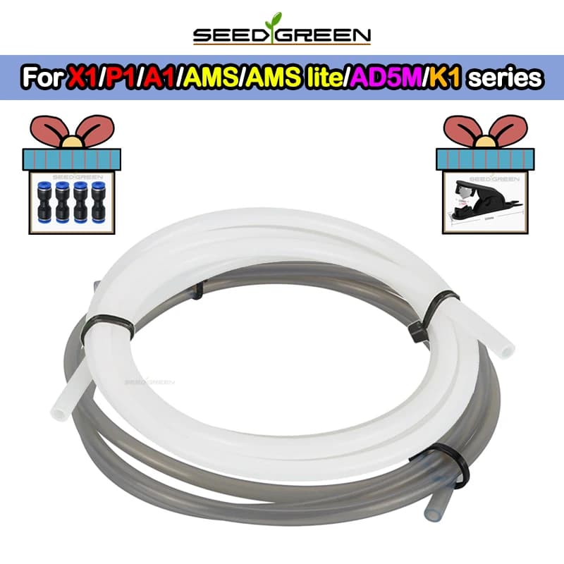 Per Bambu Lab P1P AMS A1 mini stampante 3D Tubo PTFE Tubo Teflonto Bowden Estrusore 1.75mm ID2.5mm OD4mm Parti di filamenti Bambulab