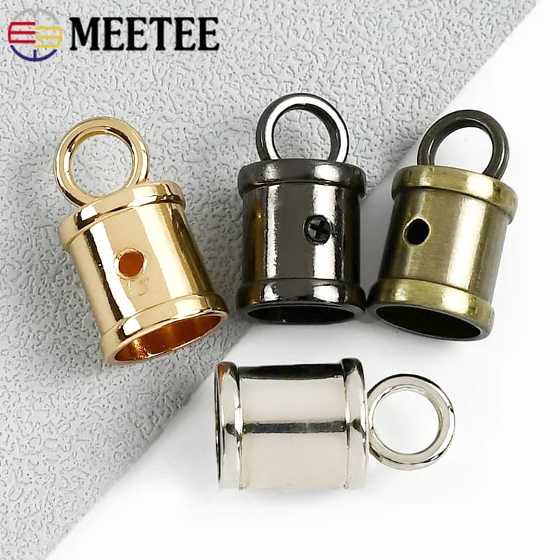 20 Pz 10*23mm Borsa In Metallo Cavo di Blocco Nappa Frangia Cap Chiusura Corda In Pelle End Serrature Borsa Catena Fermacorda e ganci Accessori Hardware FAI DA TE