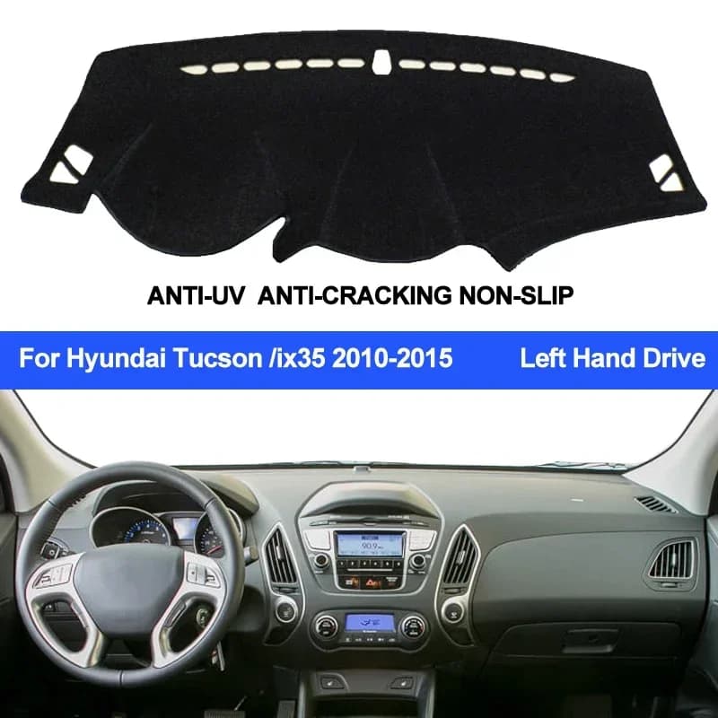 Car Dashboard Cover For Hyundai Tucson ix35 2010- 2012 2013 2014 2015 Auto Dash Mat Dashboard Pad Carpet Anti-UV Anti-slip