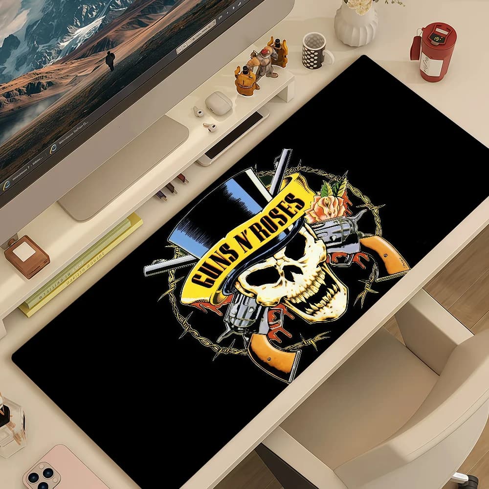 Mouse Pad MousePad Non-slip Band G-Guns Lockedge Office Student N Rock Gaming Thickened Large Writing Roses Pad Cushion