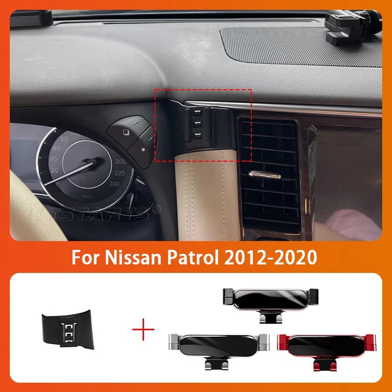 Supporto per telefono cellulare per auto per Nissan Patrol 2012-2020 GPS rotante a 360 gradi Supporto speciale per staffa di navigazione Accessori