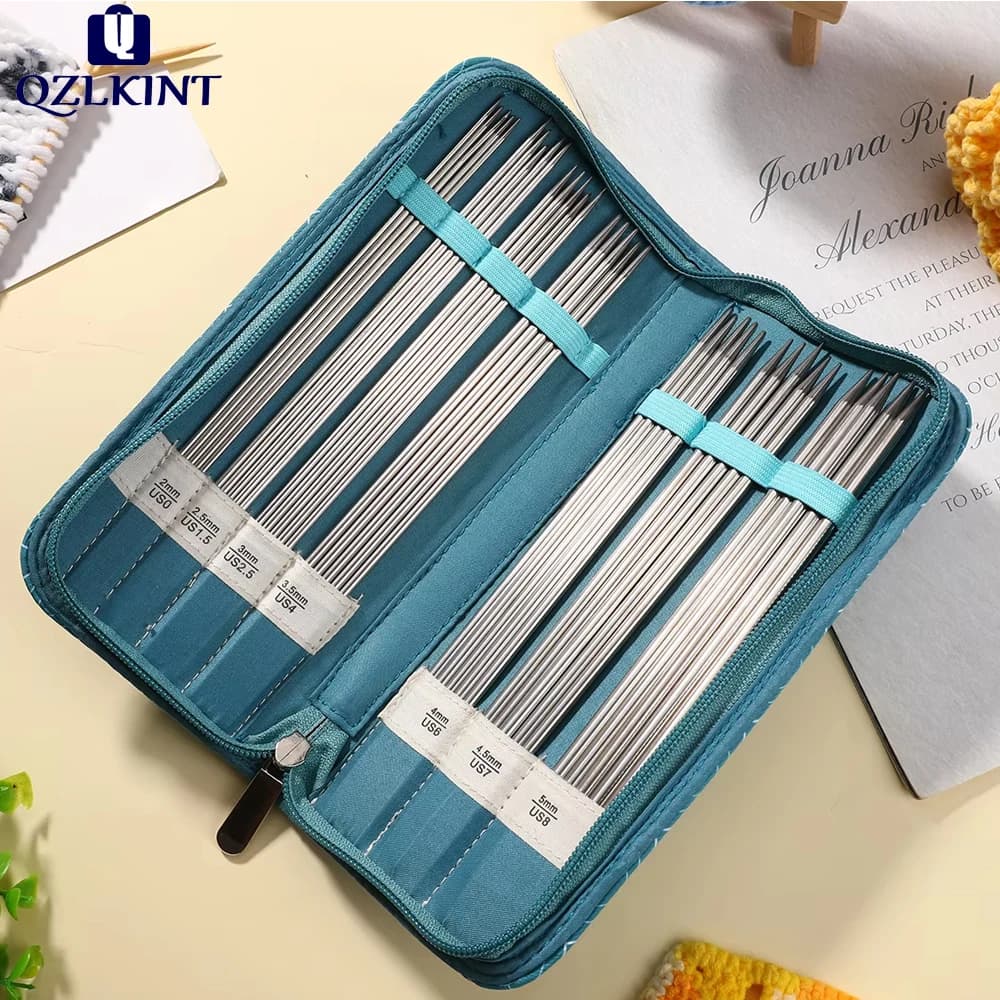Set di 10/35/65 Ferri da Maglia in Acciaio Inox, Accessori per Lavori a Maglia Fai-da-Te, Strumenti per Lavorazione del Filato, Regalo per la Mamma, Misure da 1,5mm a 5mm