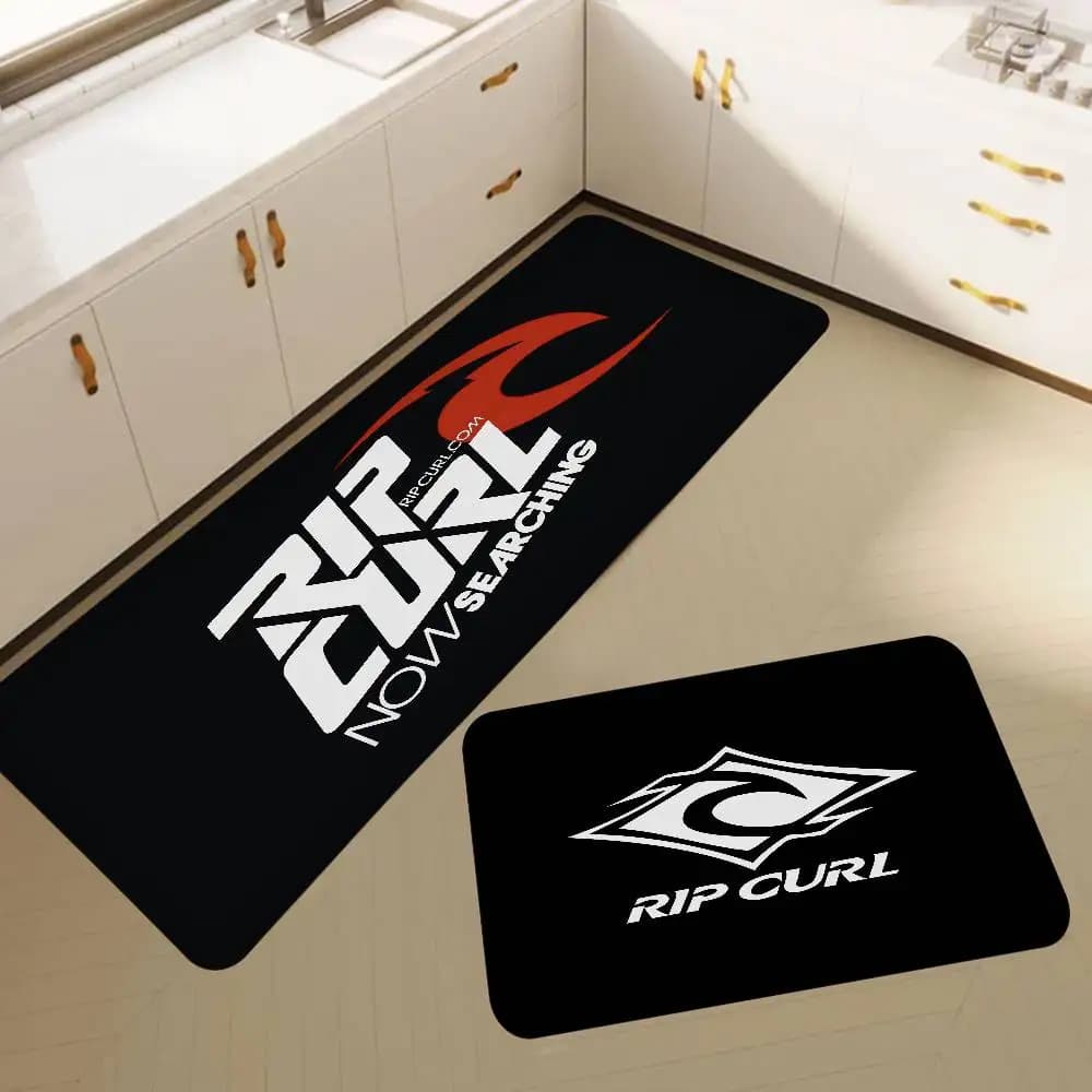 Tappetino per porta d'ingresso con logo R-Rip C-Curl, stile nordico, per camera da letto, soggiorno, balcone, antiscivolo, decorazione moderna per la casa