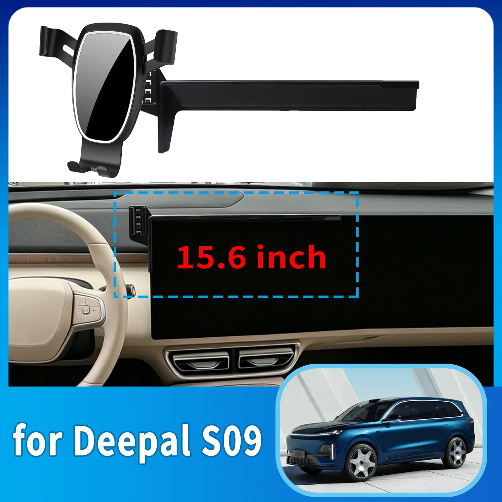 for Changan Deepal S09 2025 2026 2027 Anti-Shake Screen Base Phone Holder Mount Stand ​​ Dedicated Car​​ accessoires