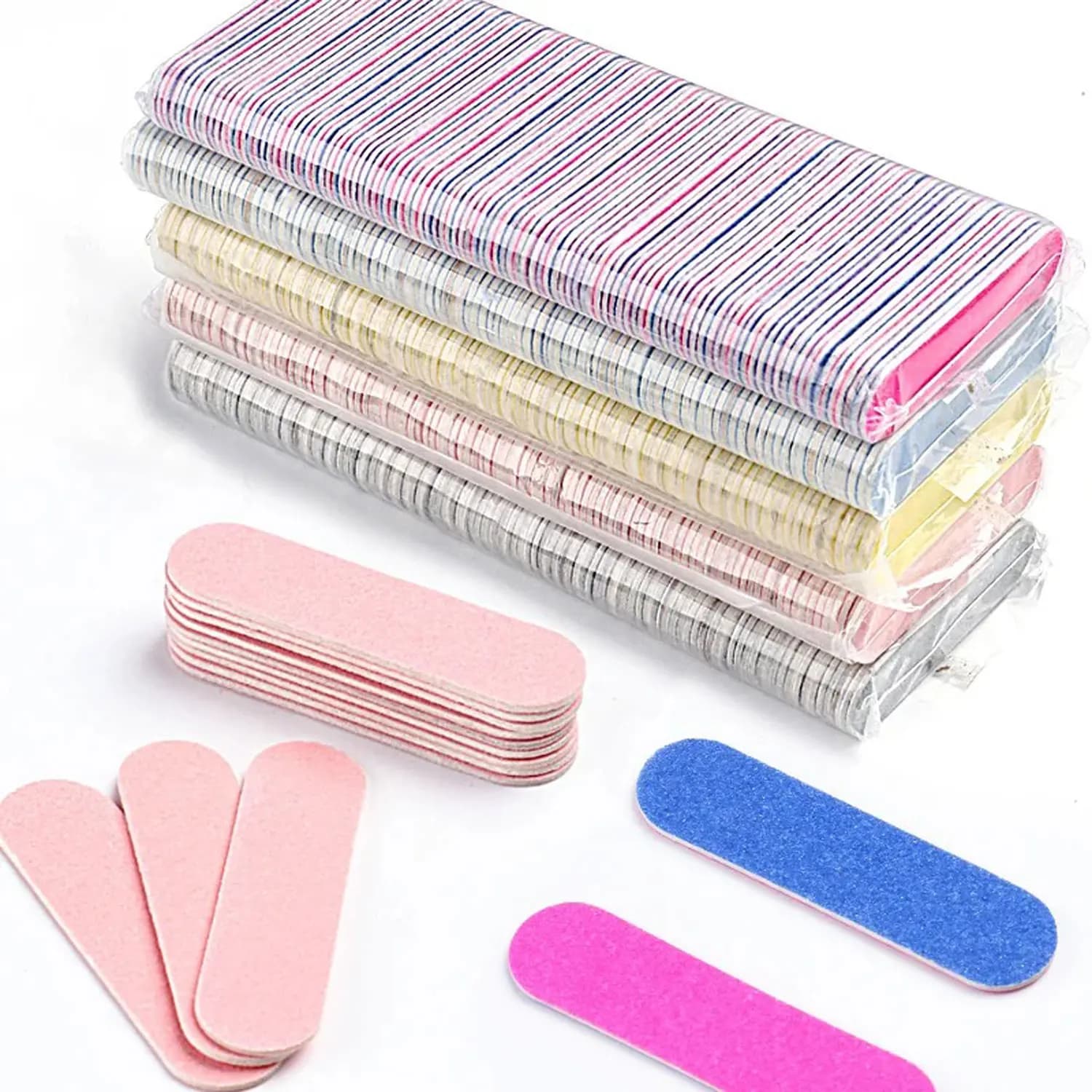 50/100pcs Lime per unghie Doppio Lato Mini Legno Levigatura Buffer Block Set Per Gel Polish Manicure Pedicure Salone Unghie Artistiche Strumenti 5 centimetri