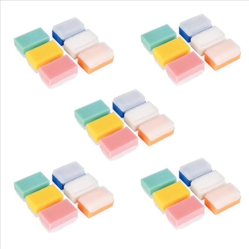 B78B-Spugna da bagno per bambini (30 pezzi) Rondella in schiuma morbida con tappo a culla Spazzola Corpo, capelli e cuoio capelluto Pulisci Spazzola sensoriale delicata per bambini