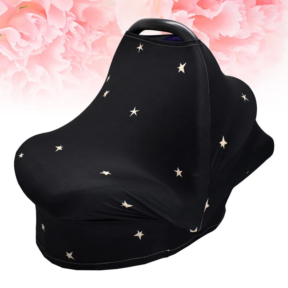 Baby Car Seat Cover Star Sky Pattern Nursing Scarf Breathable Infant Stroller Cover Lightweight Multipurpose Breastfeeding