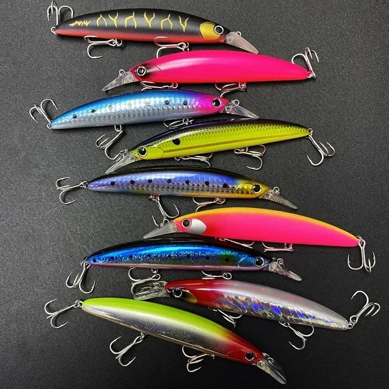 Esche da pesca galleggianti per pesciolini 110MM 20g Mare Oceano Spiaggia Pesca Esca dura artificiale Attrezzatura da pesca per spigola Luccio Pesce persico Pesca