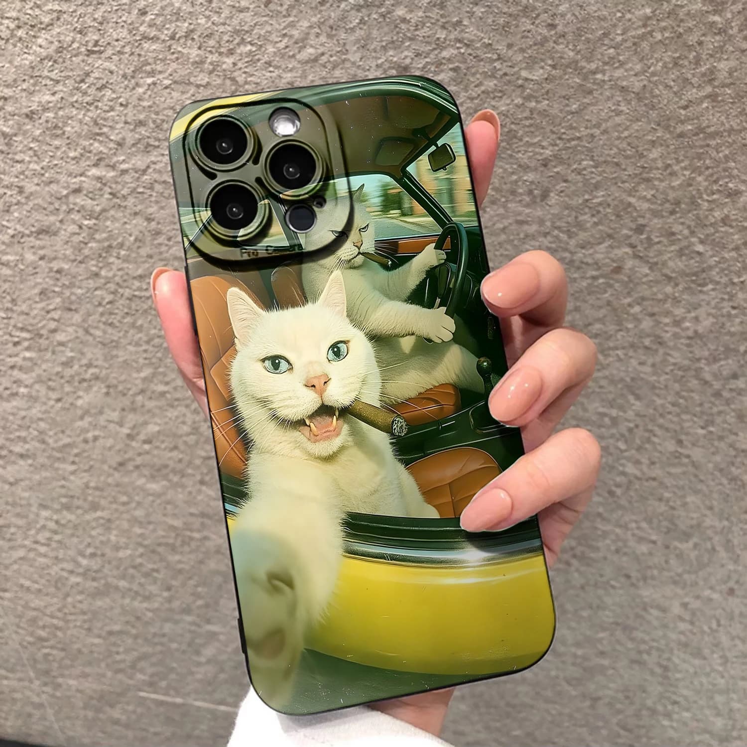 Custodie in silicone con meme gatto divertente per iPhone 17 16 Pro Max Custodia iPhone 14 12 13 15 11 7 8 Plus XS XR Moda antiurto Drop Coque