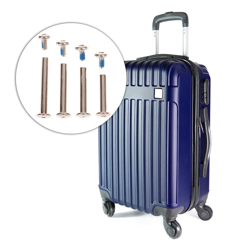 4 set di viti per bagagli in acciaio inossidabile - rivetti per bulloni per ruote da 6 * 30-45 mm