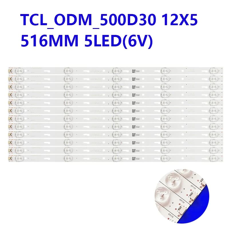 LED Backlight Strips For pioneer PLE-50S06FHD TH-50CX400K 50CX400V TCL_ODM_500D30 12X5 4C-LB500T-HR1 pioneer Ple-50s06uhd