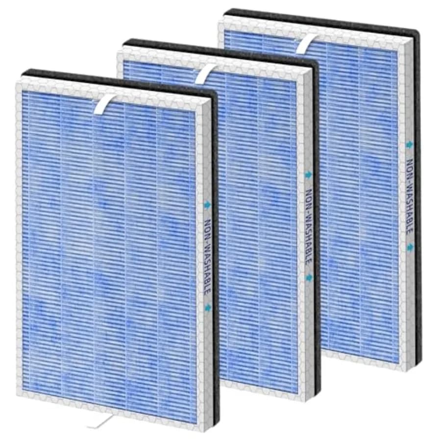 Filtro di Ricambio HEPA MSA3/MSA3S per Purificatori d'Aria Membrane Solutions MSA3 e MSA3S, Versione Aggiornata 4-in-1 con HEPA H13 e Activa