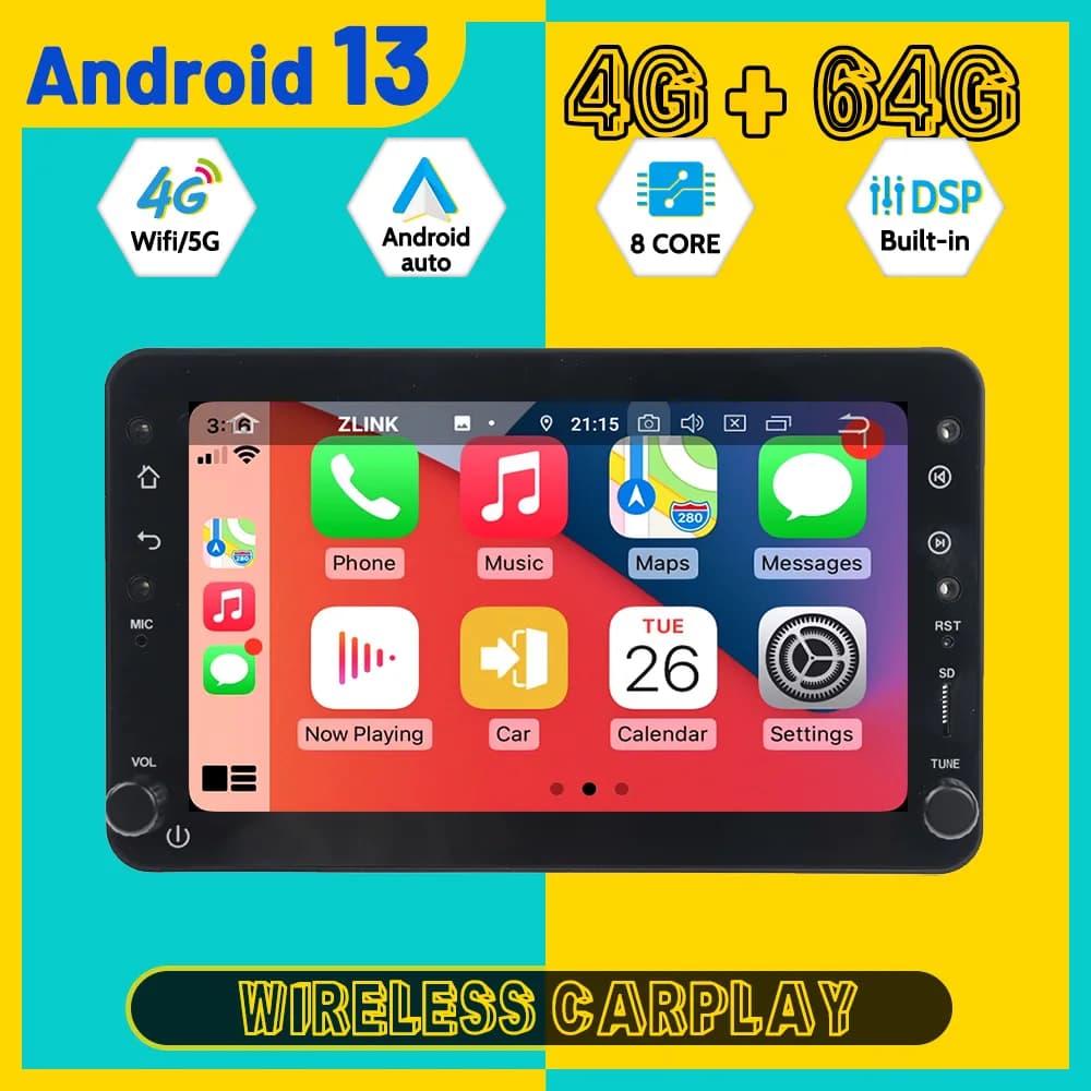 7'' Inch Navigation 8 core For Alfa Romeo 2005-2011 Car Radio Multimedia Player Android 13 Auto GPS Navi Wireless Carplay Head