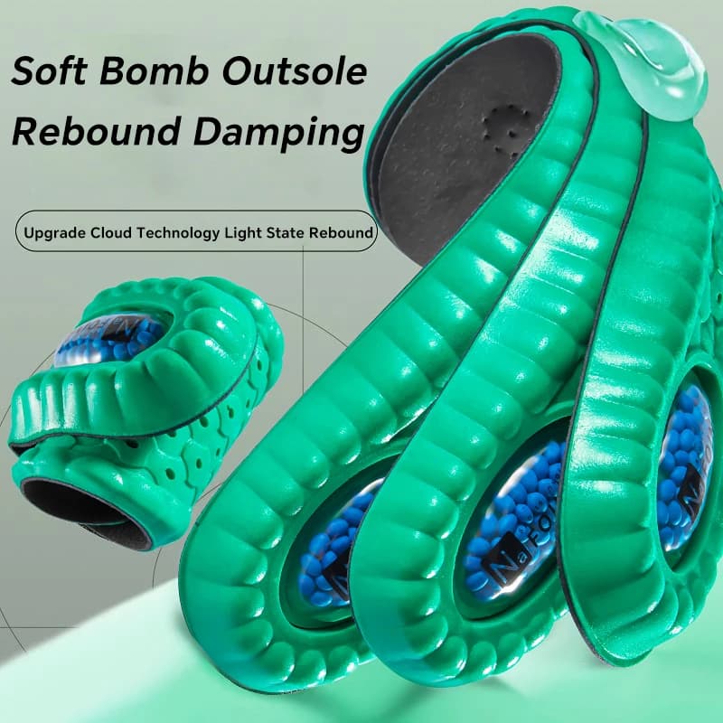 1Pair Sport Shock Absorption Insole Cowhide Air Cushion Breathable Arch Support Orthopedic Shoes Pad Men Women Feet Care Insoles