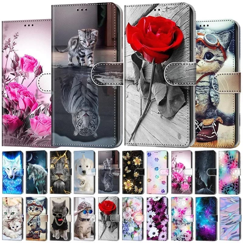Wallet Book Stand Case For Funda Honor Magic 8 Lite Case on for Coque Honor Magic8 lite 8 Pro Magic 7Lite Animal Painted Cover