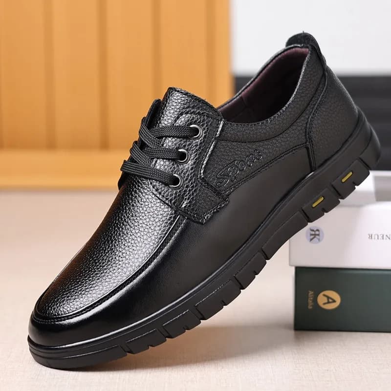 Men's Handmade Leather Shoes, Classics Casual Work, Bovina Leather Luxury Moccasins, Oxford Shoes with Laces, Work Moccasins