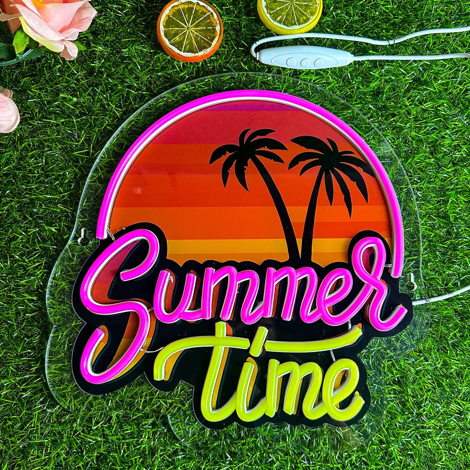 Insegne al neon Summer Time personalizzate per decorazioni da parete 5/12V USB per la spiaggia Il mare Taverna Club Decorazioni per feste Luce a led dimmerabile