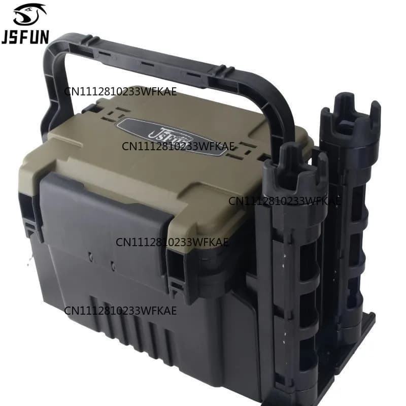 fish box + rod connector + water cup holder, Luya bait storage box, Luya large-capacity fishing box set.