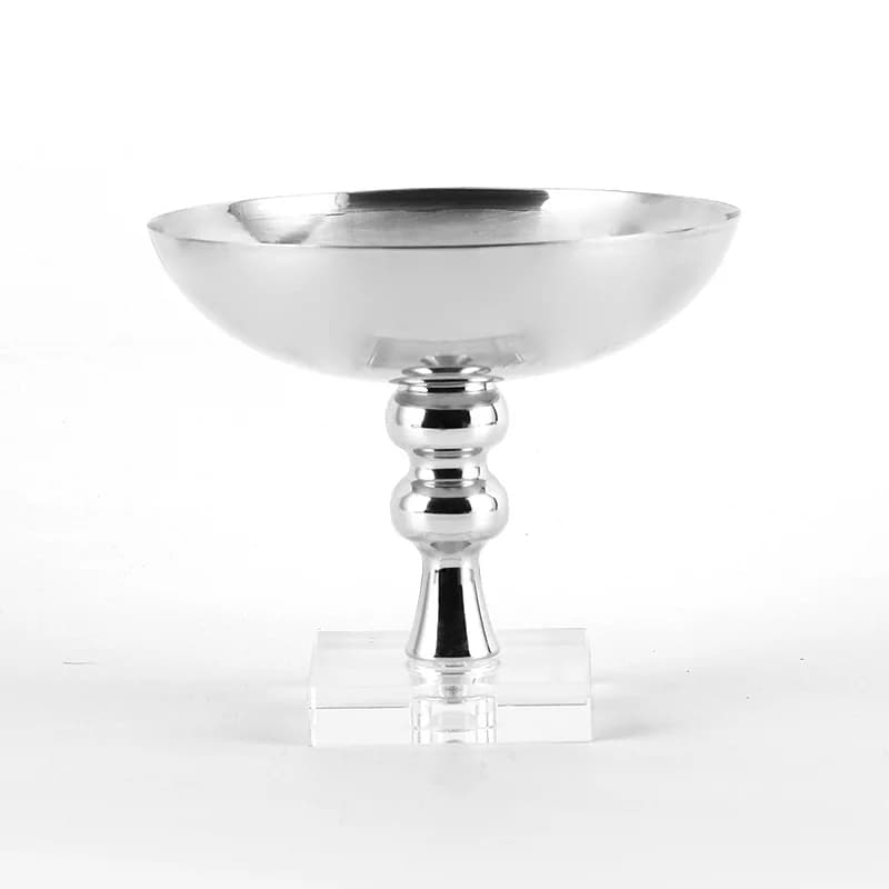 Piatto da frutta alto in stile nordico, ornamento per torta, piatto da dessert, snack di frutta secca, ciotola da dessert, decorazione per tavolino da ristorante