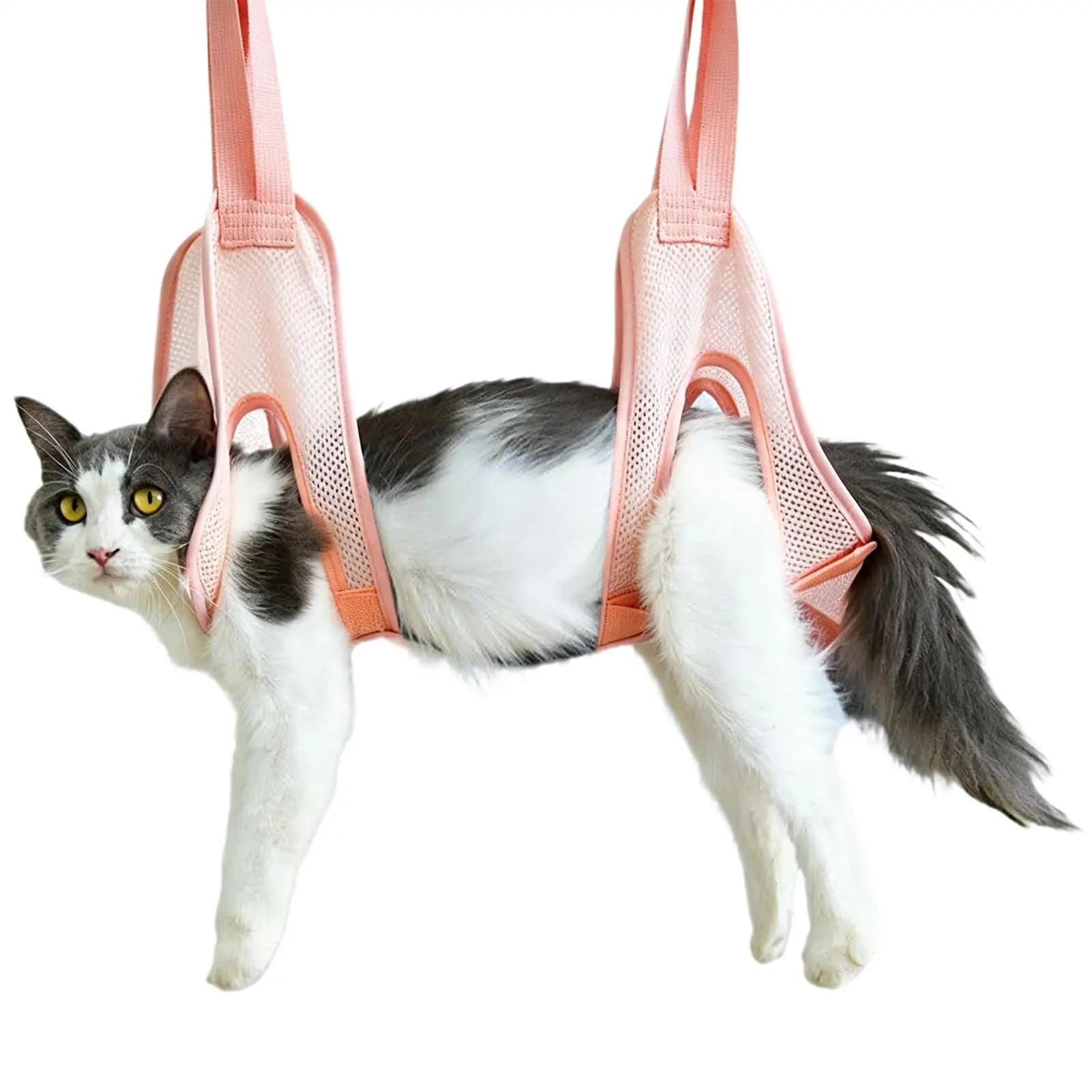 Dog Grooming Sling Pet Restraint Holder Harness Sling With Hooks Dog Shower Hammock For Up To 27.56 Lbs Puppies Cats Small