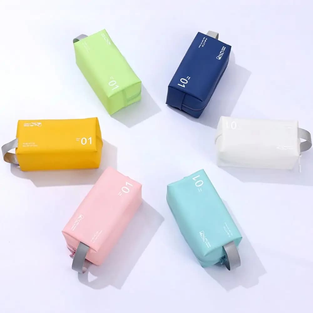 Simple Travel Organizer Storage Bag Waterproof Cosmetic Bag Makeup Pouch Wash Bag PVC Bag