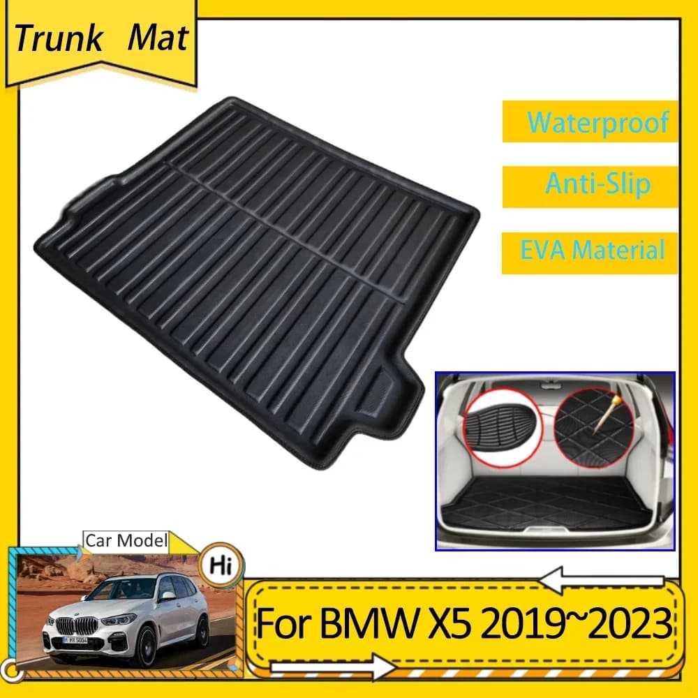 Tappetini per bagagliaio per BMW X5 G05 2019 2020 2021 2022 2023 Accessori Bagagli posteriori Boot Cargo Floor Tappeto impermeabile Materiale EVA
