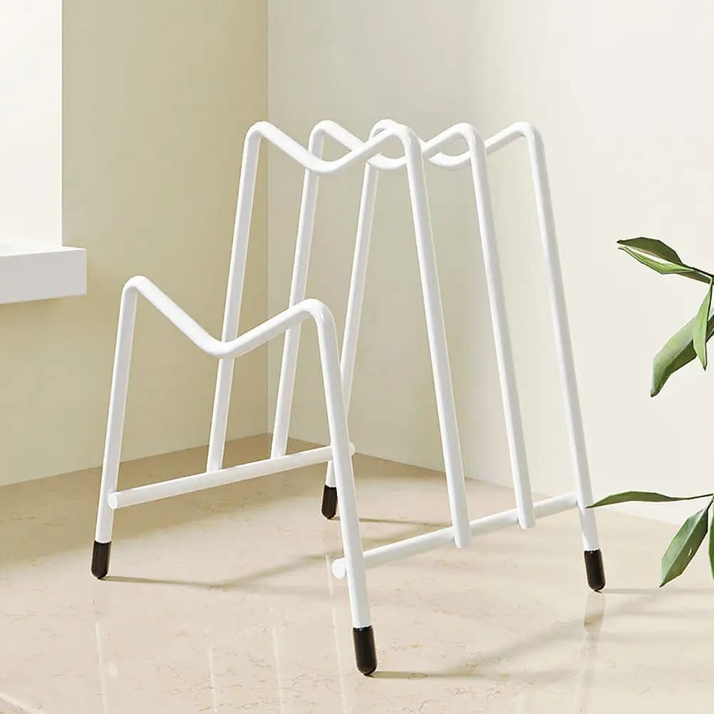 Cutting Board Holder Carbon Steel Kitchen Organizer Rack For Pot Lids Chopping Boards Storage Countertop Stand Drying Rack