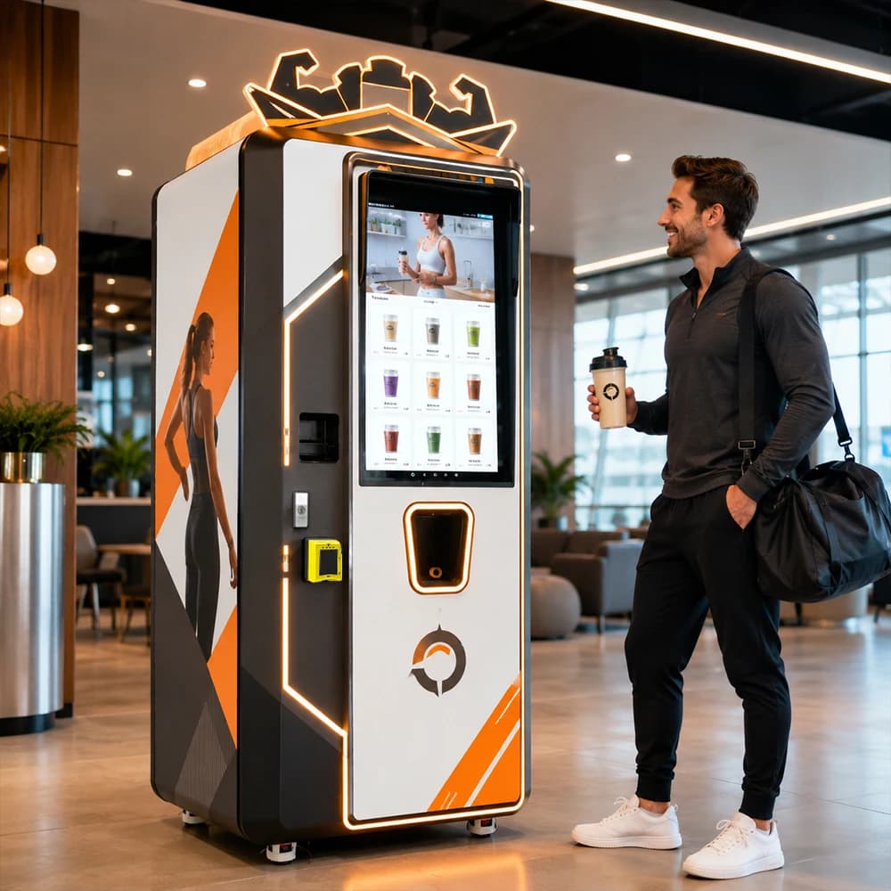 Custom Automatic Whey Protein Powder Vending Equipment 32 Inch Large Touchscreen Intelligent OEM Custom Vending Machine