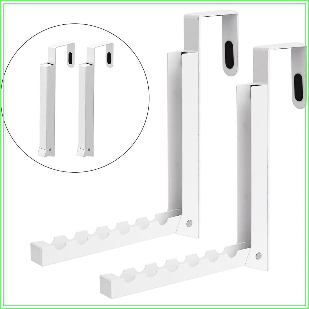 Heavy Duty Over Door Clothes Drying Rack, Foldable Metal Laundry Hanger, Space Saving, 2 Pack