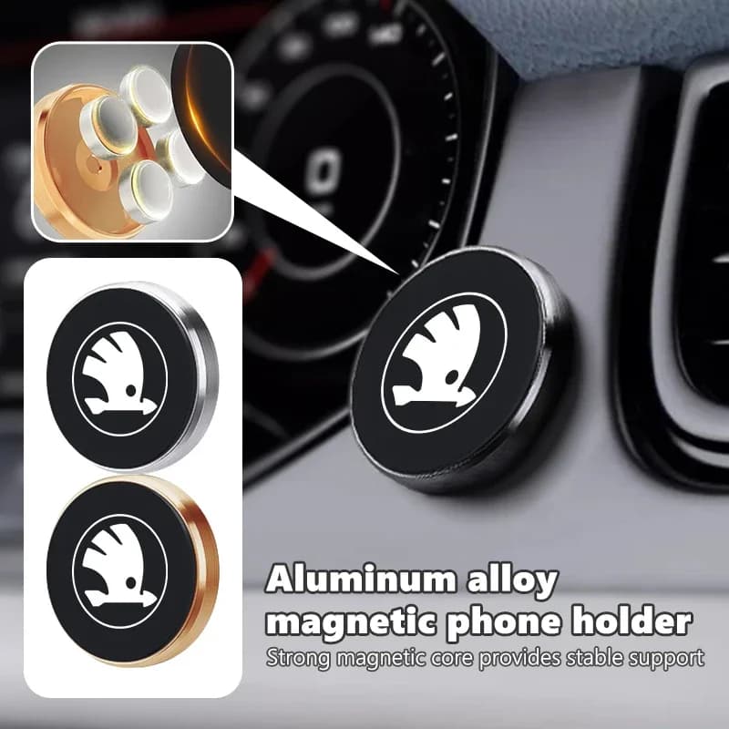 Car Stickers For Skoda Magnetic Car Phone Holder Dashboard Sticker Mobile Phone Holder Accessories Fabia Kamiq Superb Scala Enya