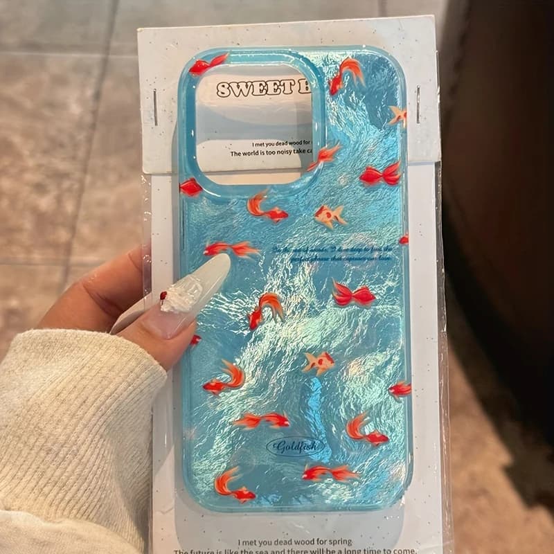 Little Goldfish Phone Case For Xiaomi Mi 15 14 13 12 11 Lite 5G NE 12T POCO X6 F4 X5 X3 X4 GT M3 Pro Soft Cover
