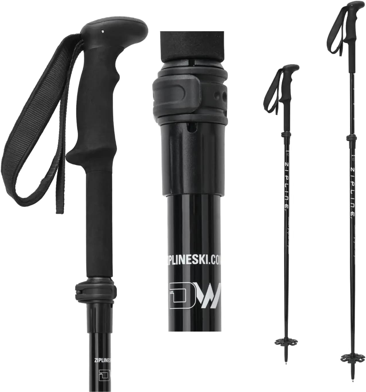 Graphite Hybrid Trekking Poles for Hiking – Lightweight, Durable Poles with Soft EVA Handles and Quick Adjustable Lock System