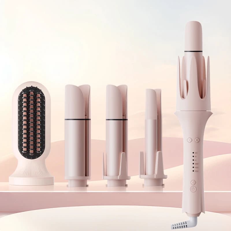 4in1 new intelligent automatic curling iron professional high quality Oem curling iron long barrel rotating curling iron