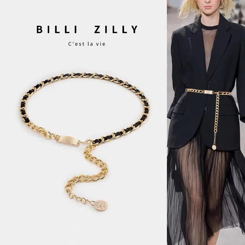 Nuova catena da vita 2026 da donna, catena decorativa in metallo di alta gamma per gonna, borsa, abito, maglione, cintura sottile, catena per pantaloni, accessori