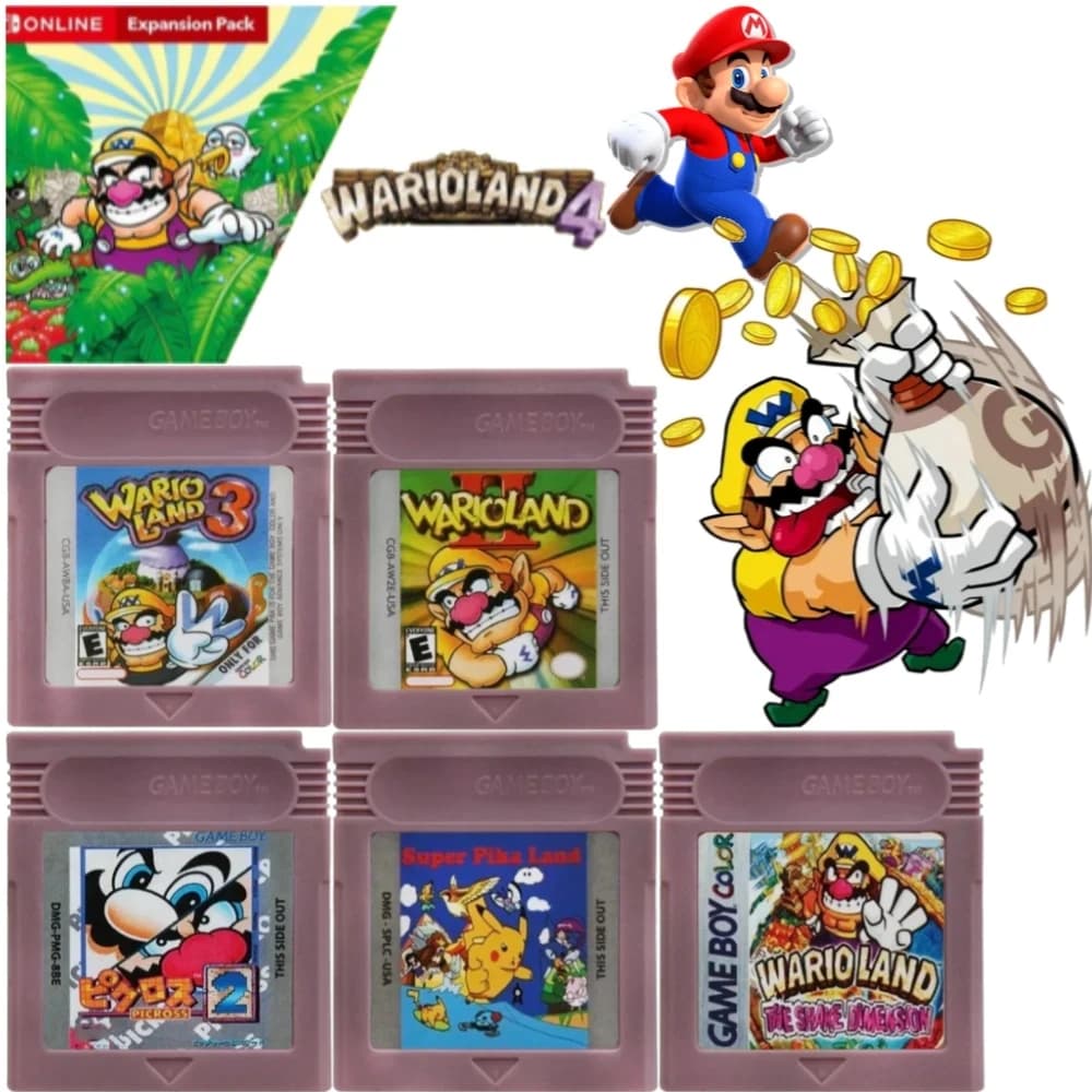Cartuccia di Gioco USA Mario GBC 16 Bit, Scheda di Gioco 16 Bit per Console, Wario Land, Donkey Kong, Wario Land 2, Yoshi per GBC Mario