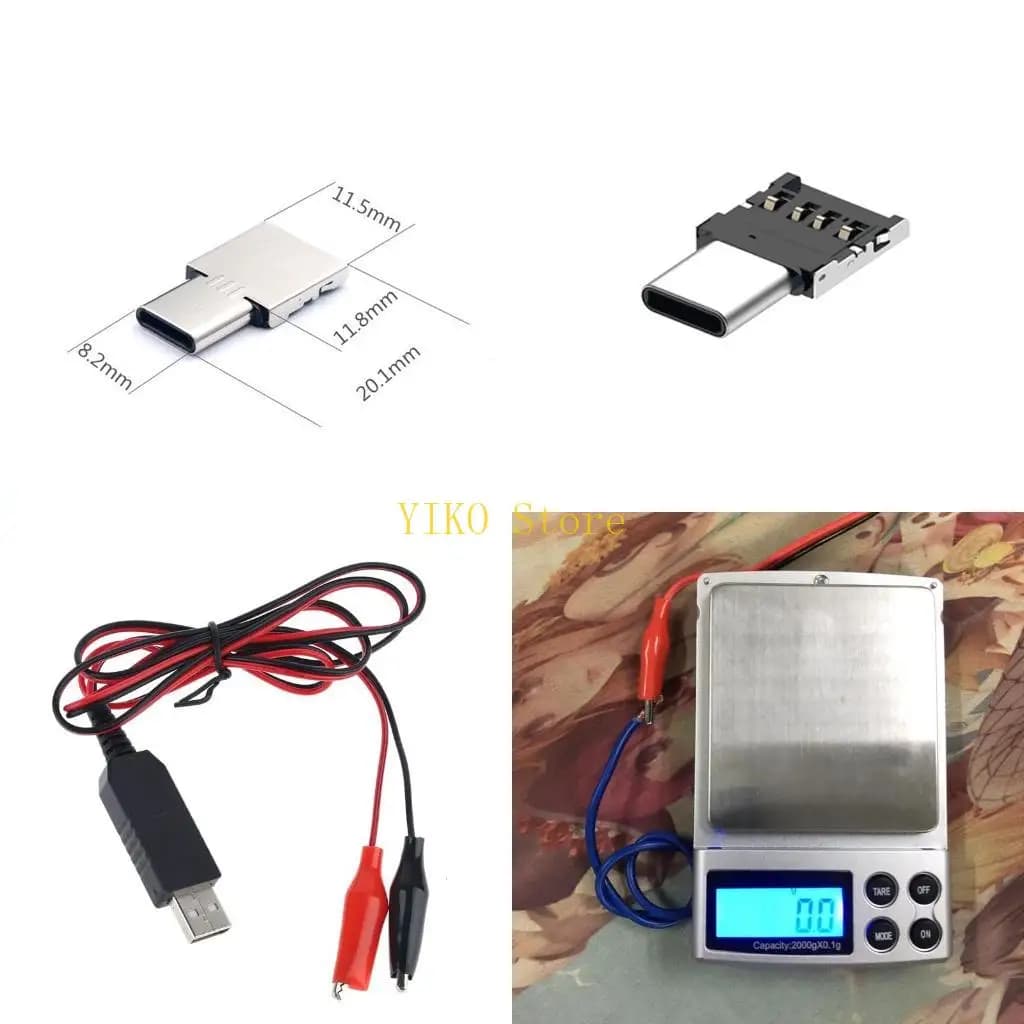 K32C 2 in 1 Tipo C USB 1,5 V 3V 4,5 V 6 V Cavo alimentazione AA AAA C D Dimensione Eliminazione della batteria per i Walkie