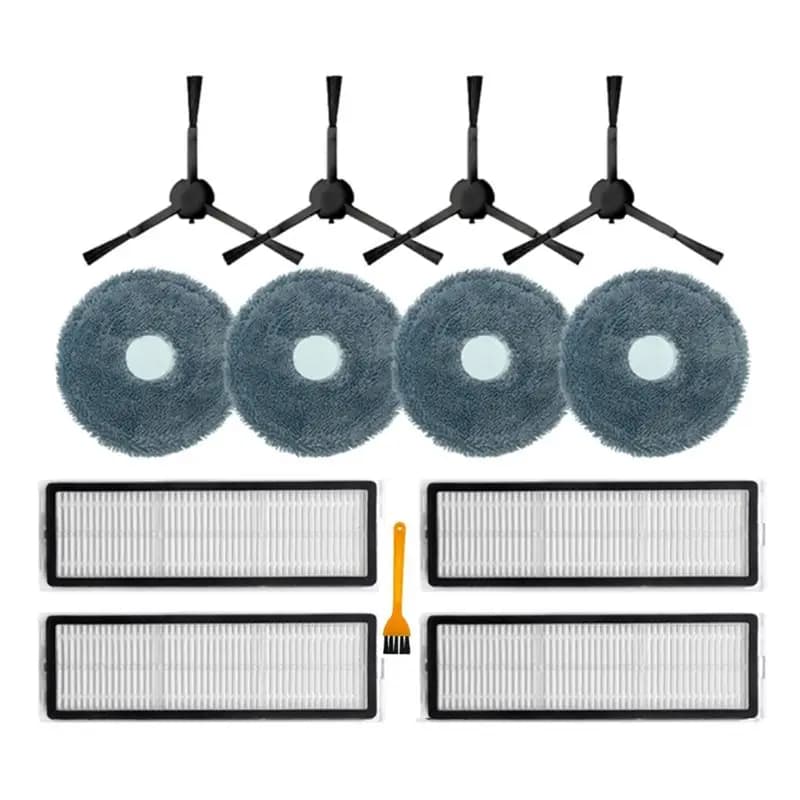 Set of 13 Accessories AB08 for Robot Vacuum cleaner Dreame L10S Pro/RLS6L / Xiaomi S10+: Lateral brush, HEPA filter, Mocio cloth