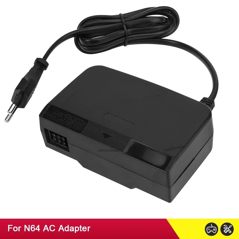 for N64 Power Adapter Power Supply Cord Charging Charger Power Supply EU US Plug For N64 AC Adapter Charger