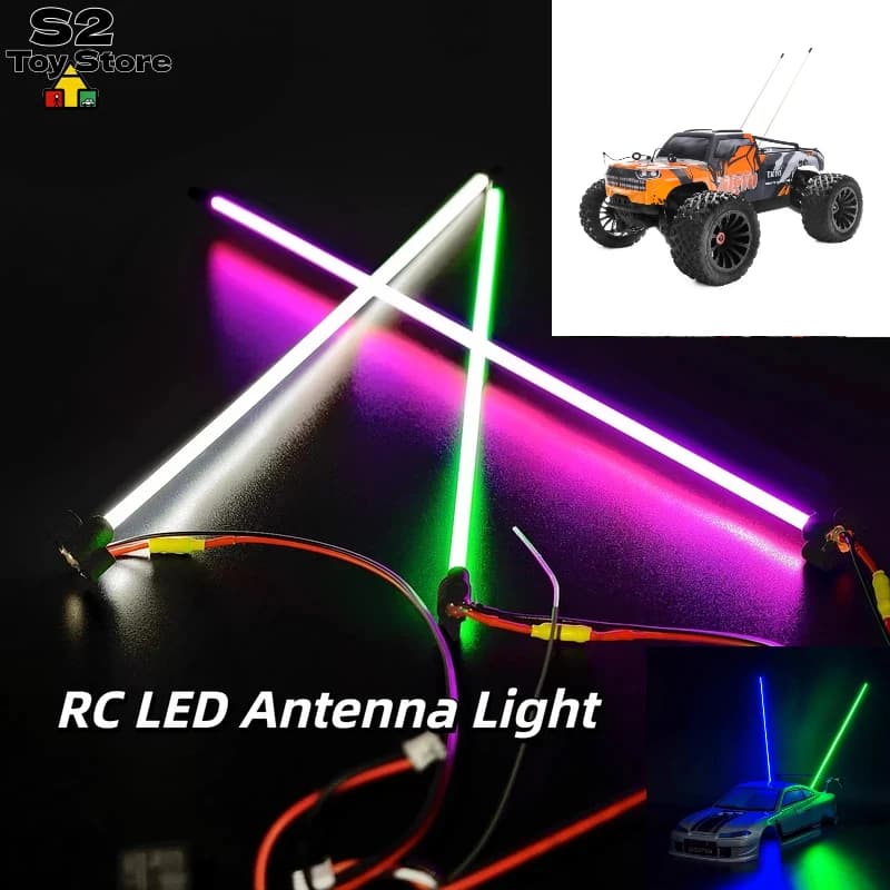 Luci a LED PYFORE per antenna, multicolore, striscia luminosa per atmosfera, accessori fai da te per modellini RC, auto, camion, crawler, veicoli hobby