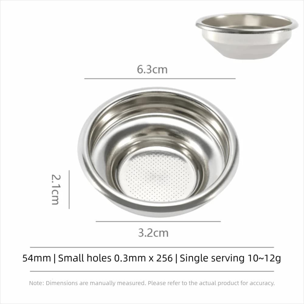 Bottomless Coffee Filter Basket Stainless Steel 53MM 54mm 58mm Espresso Maker Filter Basket Double Layer