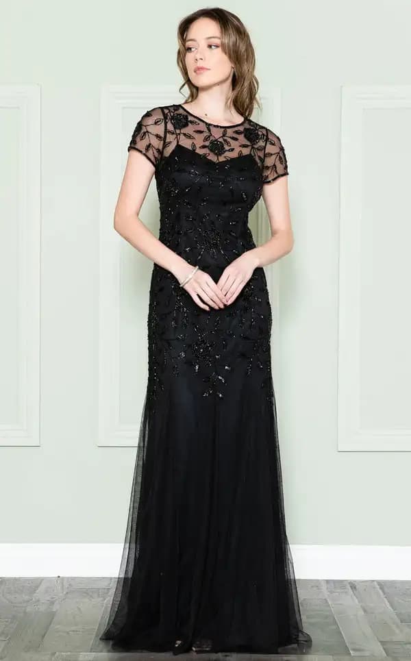 Customized Casual Retro Lace Pleat Rhinestone A-line O-Neck Long Dresses Bespoke Occasion Dresses Exquisite Intricate Matching
