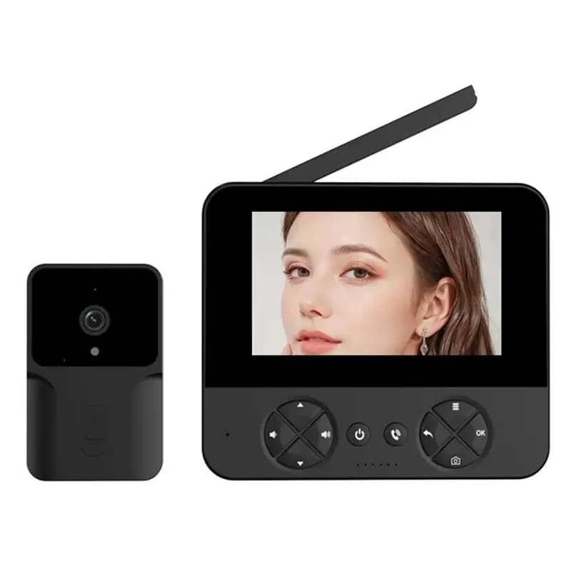 Nuovo Campanello Video Wireless M15 con Monitoraggio Esterno, Registrazione Video, Visione Notturna a Infrarossi e Interfono Vocale per Casa - Spina EU