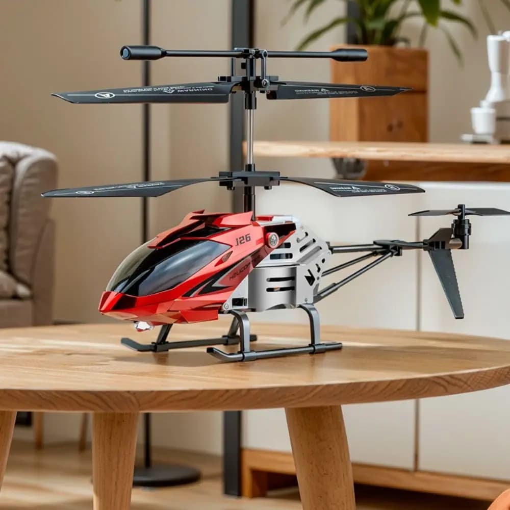 Elicotteri RC in lega metallica Argento Rosso Rosa Ricarica USB Elicottero volante Giocattolo Ricaricabile Aereo telecomandato a 3,5 canali