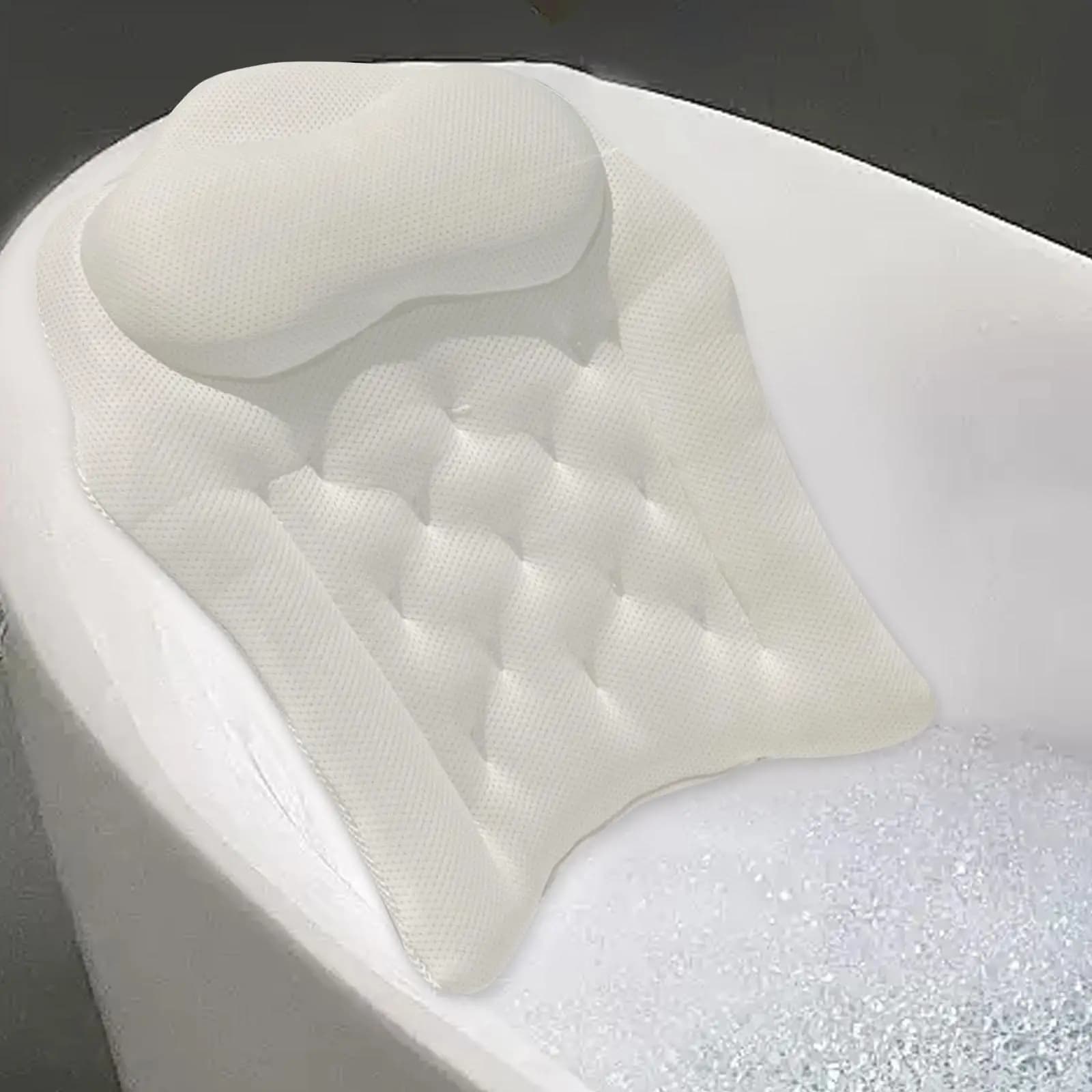 Cuscino da Bagno Extra Morbido per Vasca, Supporto Ergonomico per Collo e Schiena, Poggiatesta per Vasca da Spa per Relax Domestico